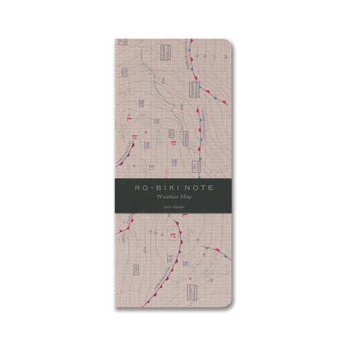 Yamamoto Ro-Biki Notebook 3.6" x 8.3" Blank Basic Chiffon Paper | Weather Map