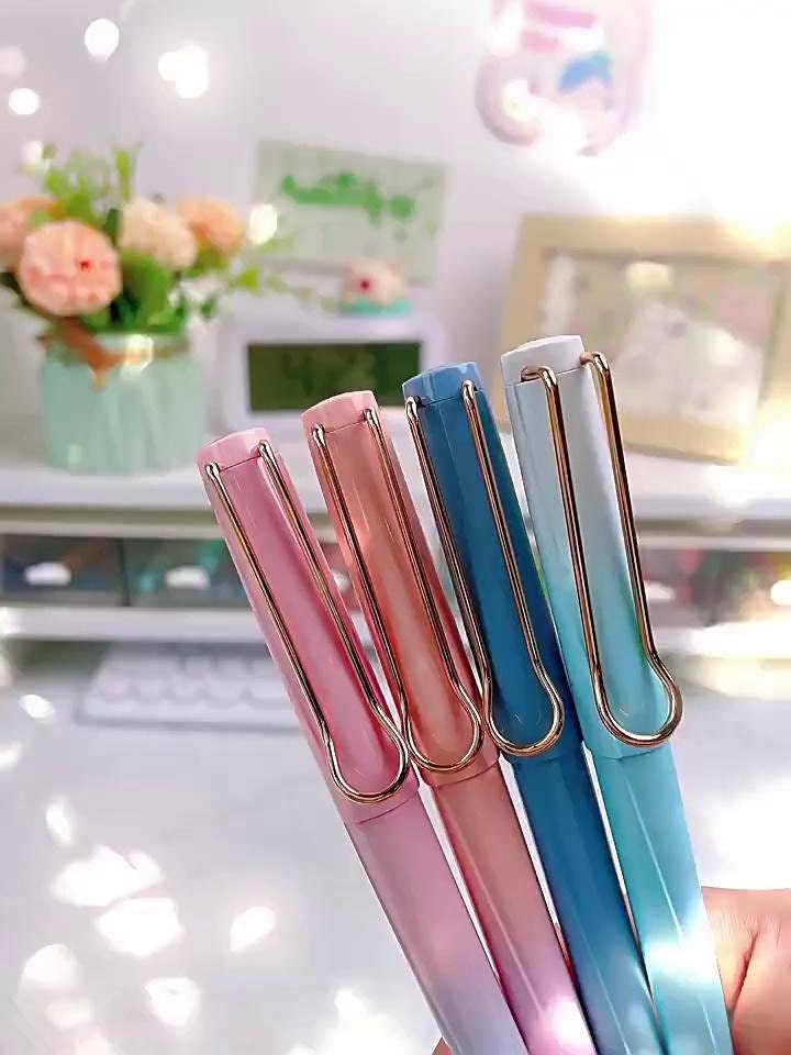 SKY BLUE Dianshi 0.38mm EXTRA Fine Fountain Pen Set Deluxe Foutain Pen Set Fountain Pen Extra Fine Nib Ink Cartridges | Ds-756