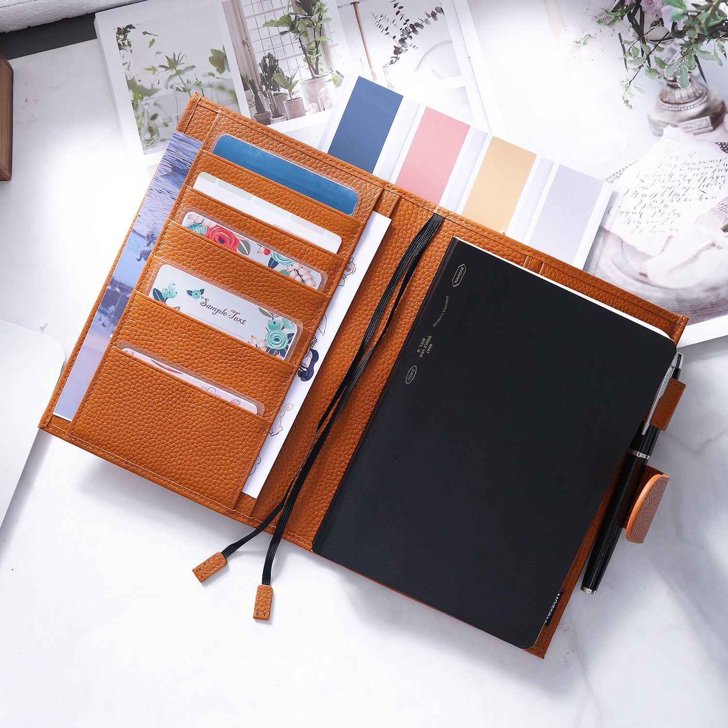 Moterm A5 Plus White Genuine Leather Journal Cover Planner Agenda