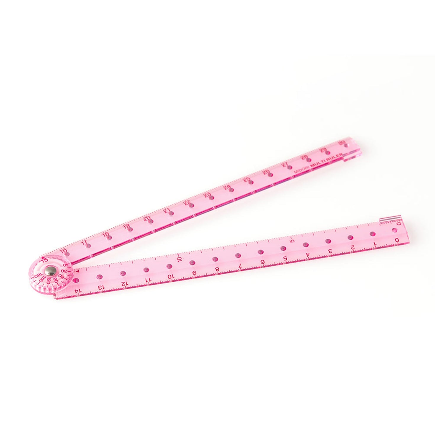 MIDORI PINK Clear Polycarbonate FOLDING Multi Ruler | 30cm – The ...