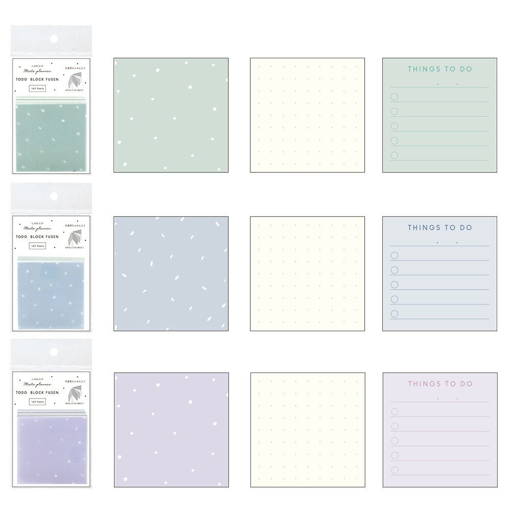LabClip PINK To Do Block Fusen Sticky Notes Dot Grid Sticky Notes Past ...
