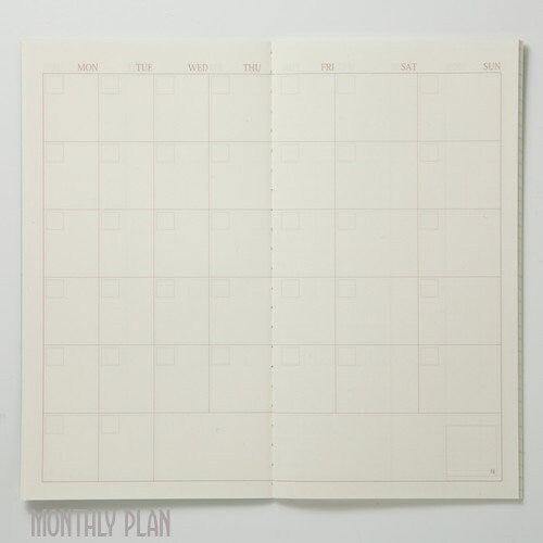 6C+ System B6 SLIM MONTHLY Plan 84.3gsm Cream Paper with GREEN Cover F ...