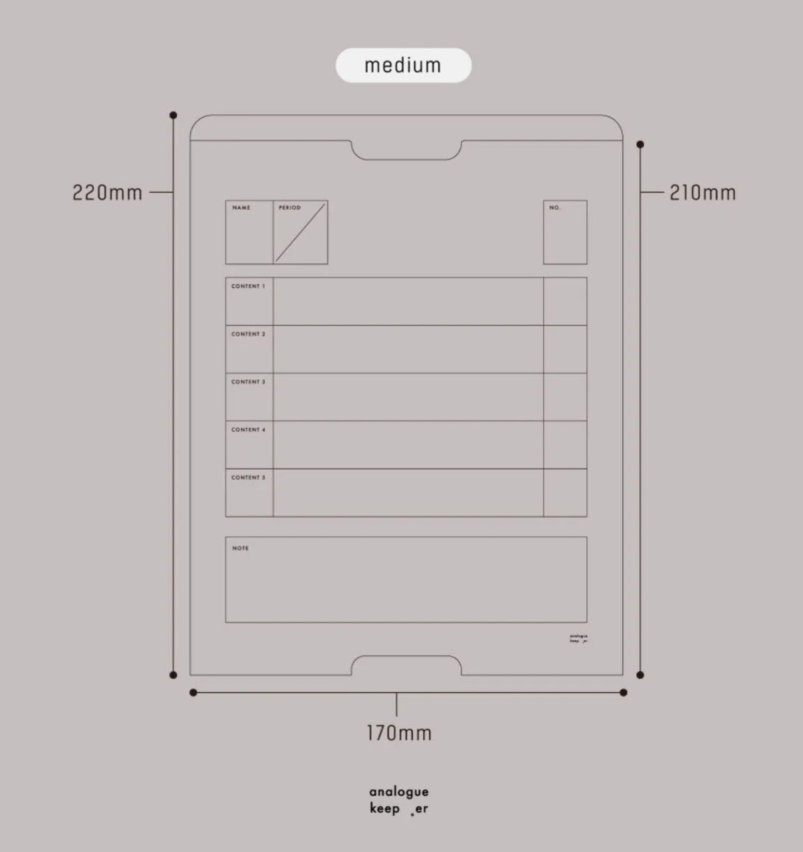 Analogue Keepers MEDIUM PAPER FILE Note Storage Money Storage Envelope