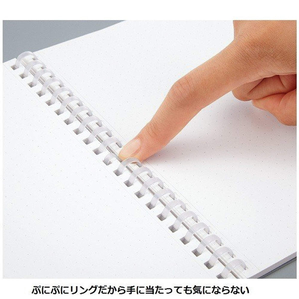 Kokuyo CLEAR Soft Ring Notebook 5mm Dot Grid SV558WT | A6 80 Sheets ...