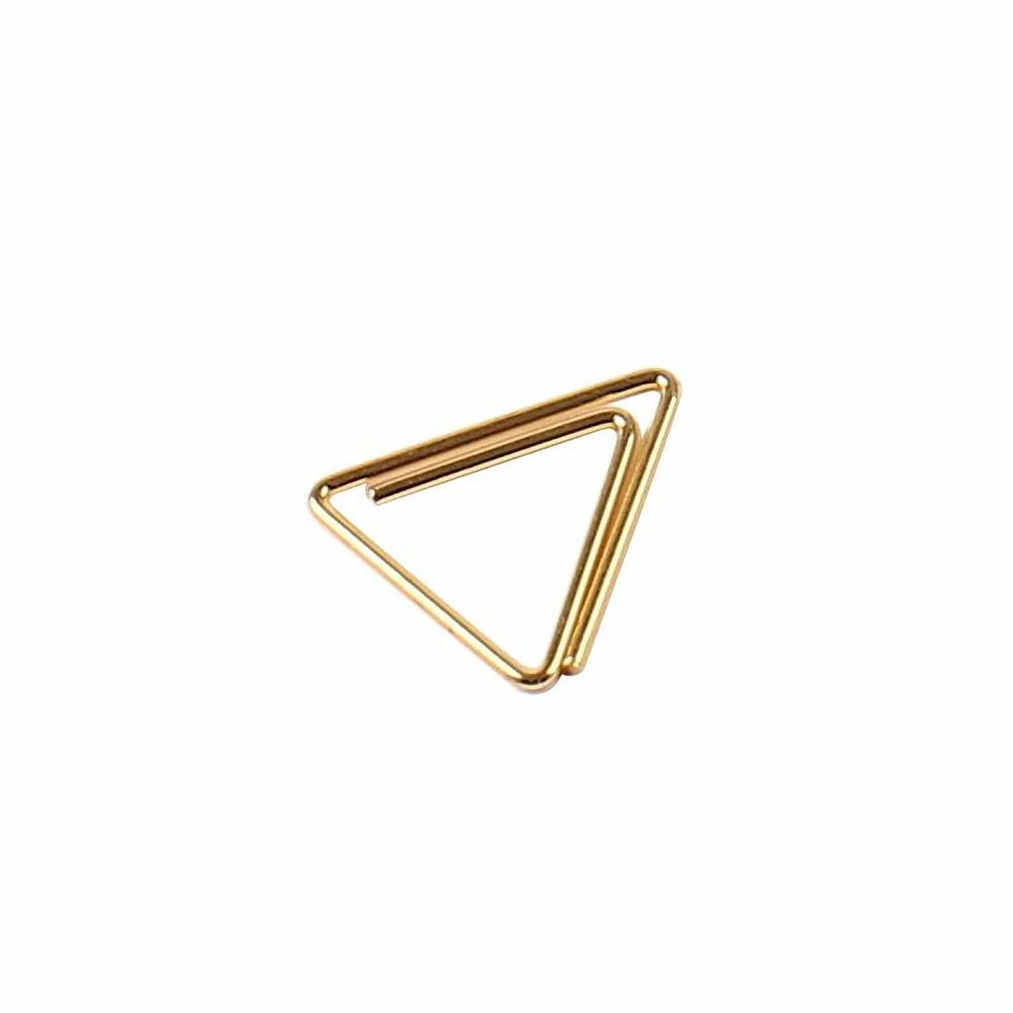 Triangle Hardware Clips SET OF FIVE Unusual Gold Triangle Paper Clips | 20mm – The Stationery ...